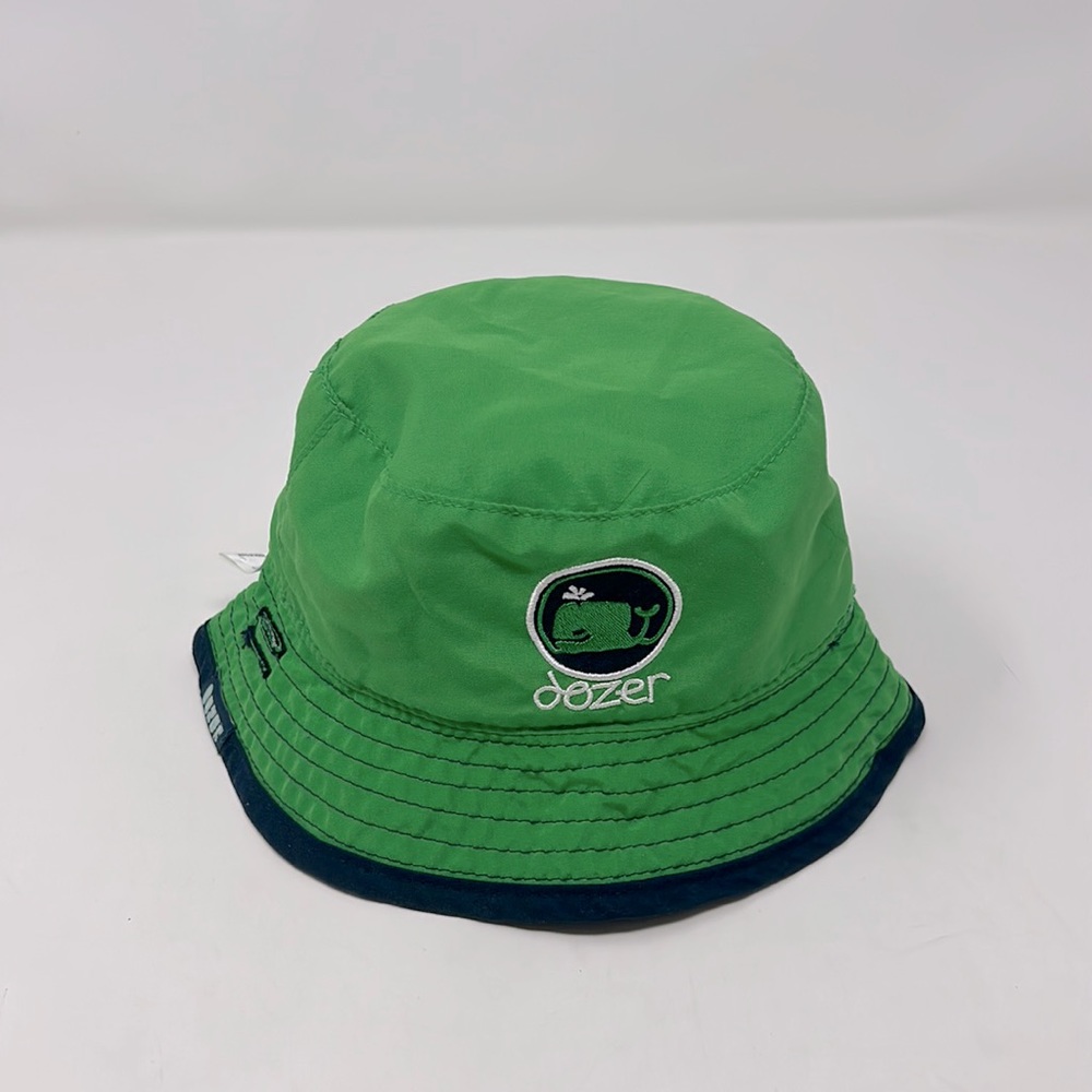 Dozer Boys Reversible Green Blue Whale Bucket Sun Hat - Picture 1 of 8
